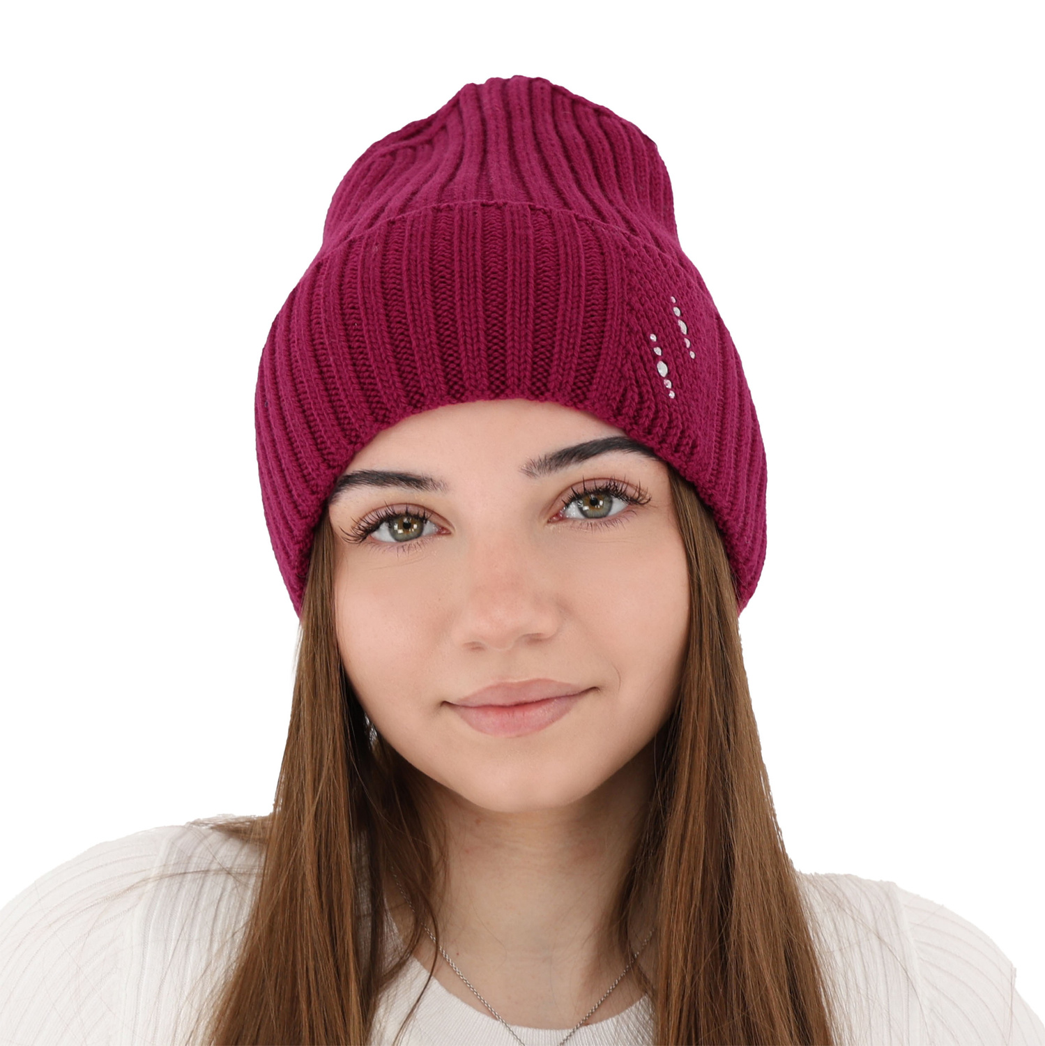 Bonnet d'hiver femme, brun, avec laine mérinos, Ariga