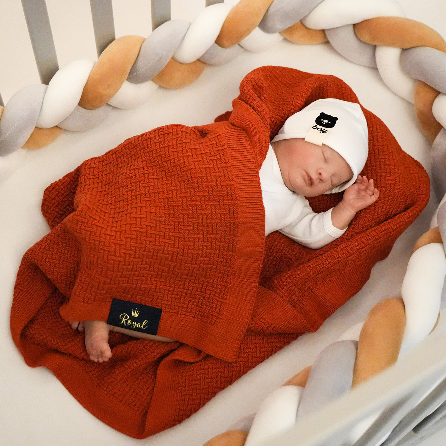 Bamboe katoen deken voor baby, herfst/lente, ceglasty, delikatny, Pony