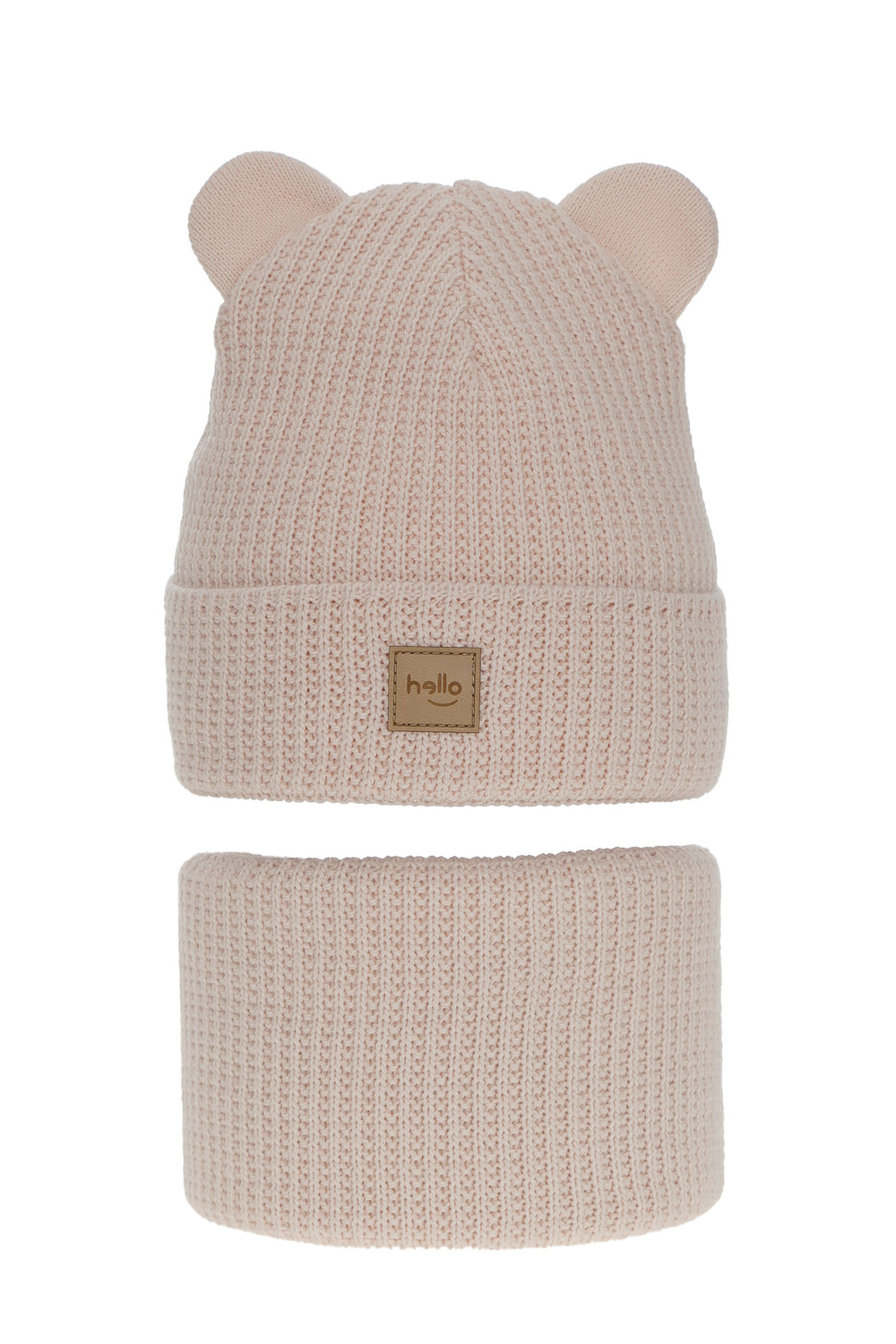 Ensemble d'hiver fille: bonnet et snood, rose, Harper