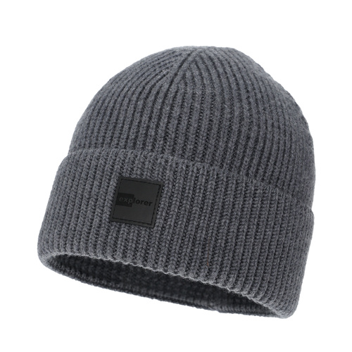 Bonnet d'hiver homme, gris, avec laine mérinos, Iron