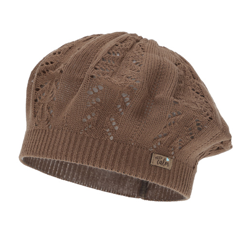 Meisjes beret herfst/lente, bruin, Kevira