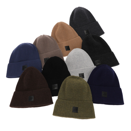 Bonnet d'hiver homme, vert, avec laine mérinos, Matias