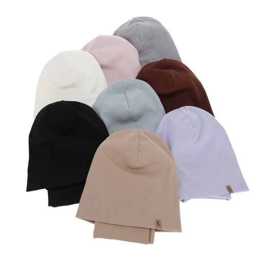 Meisjes herfst/lente set (muts en buissjaal), katoen, crème, Bravura