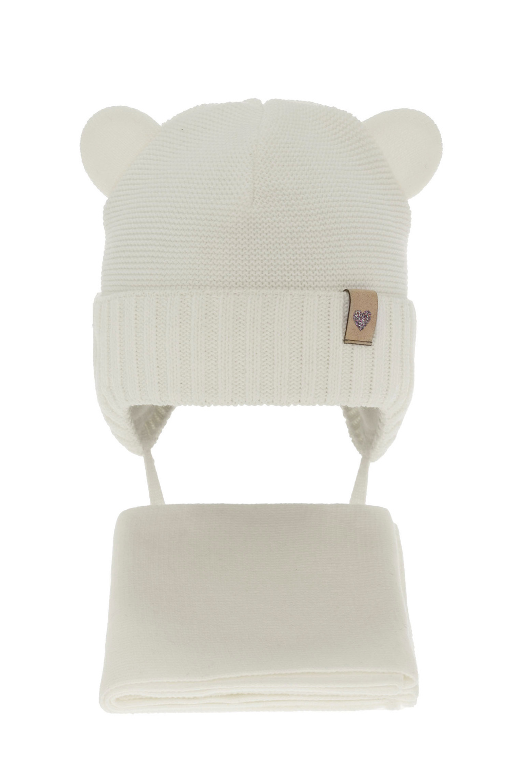 Ensemble d'hiver fille: bonnet et écharpe, crème, Alice