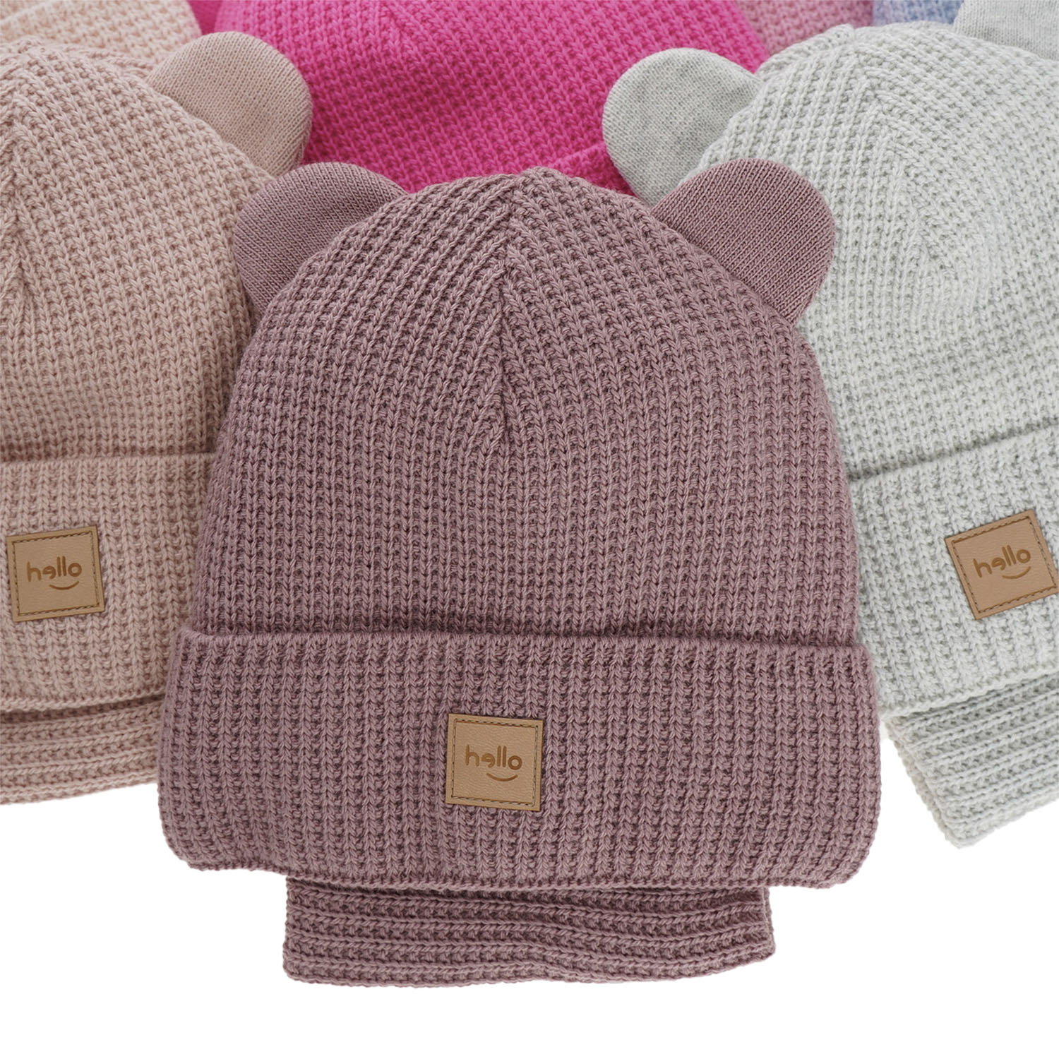 Ensemble d'hiver fille: bonnet et snood, noir, Harper