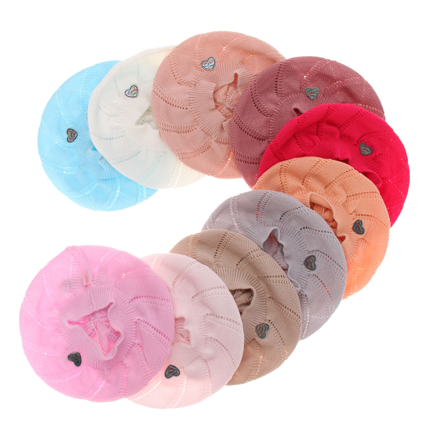 Meisjes herfst/lente muts, crème, ażurowy, Hilda