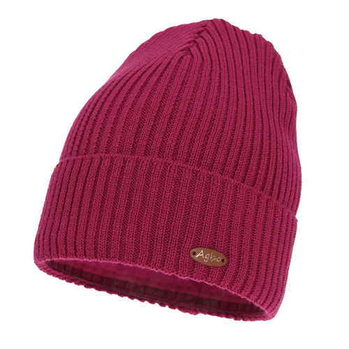 Dames wintermuts, amarant, met merinowol Shila