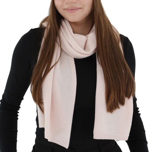 Dames wintersjaal, lichtroze, wol merino met kasjmier, Irenia
