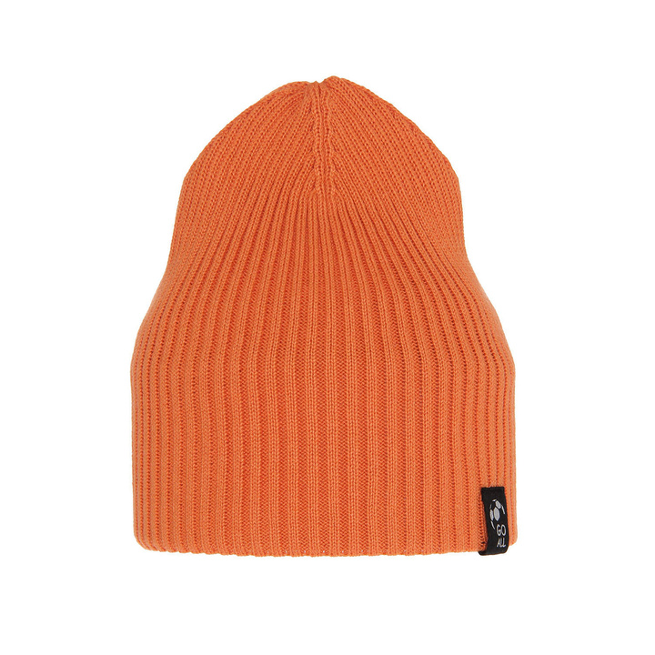 Bonnet automne/printemps garçon, met katoen, orange, Avec pompon, Lenis