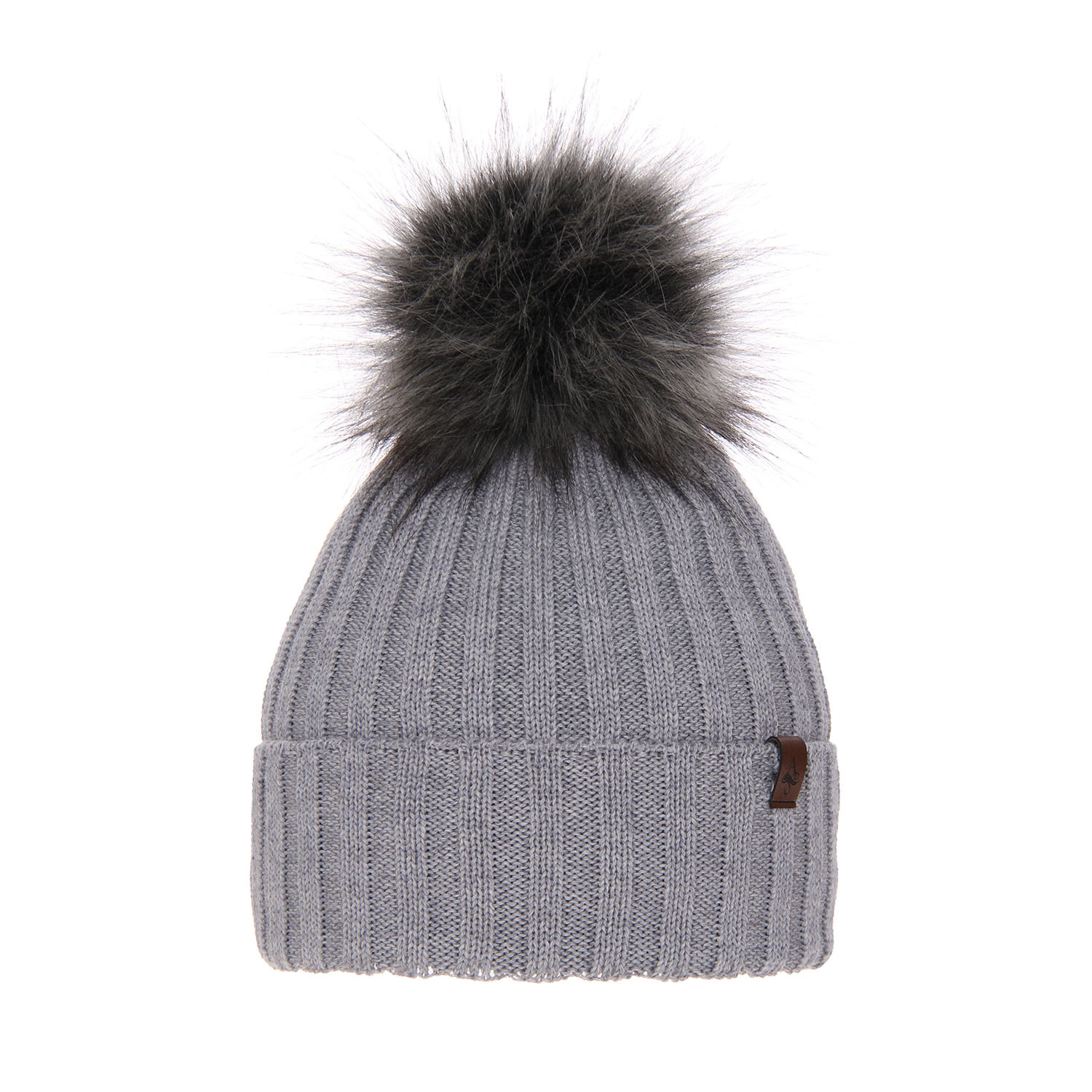 Dames wintermuts, grijs, met merinowol, Texa