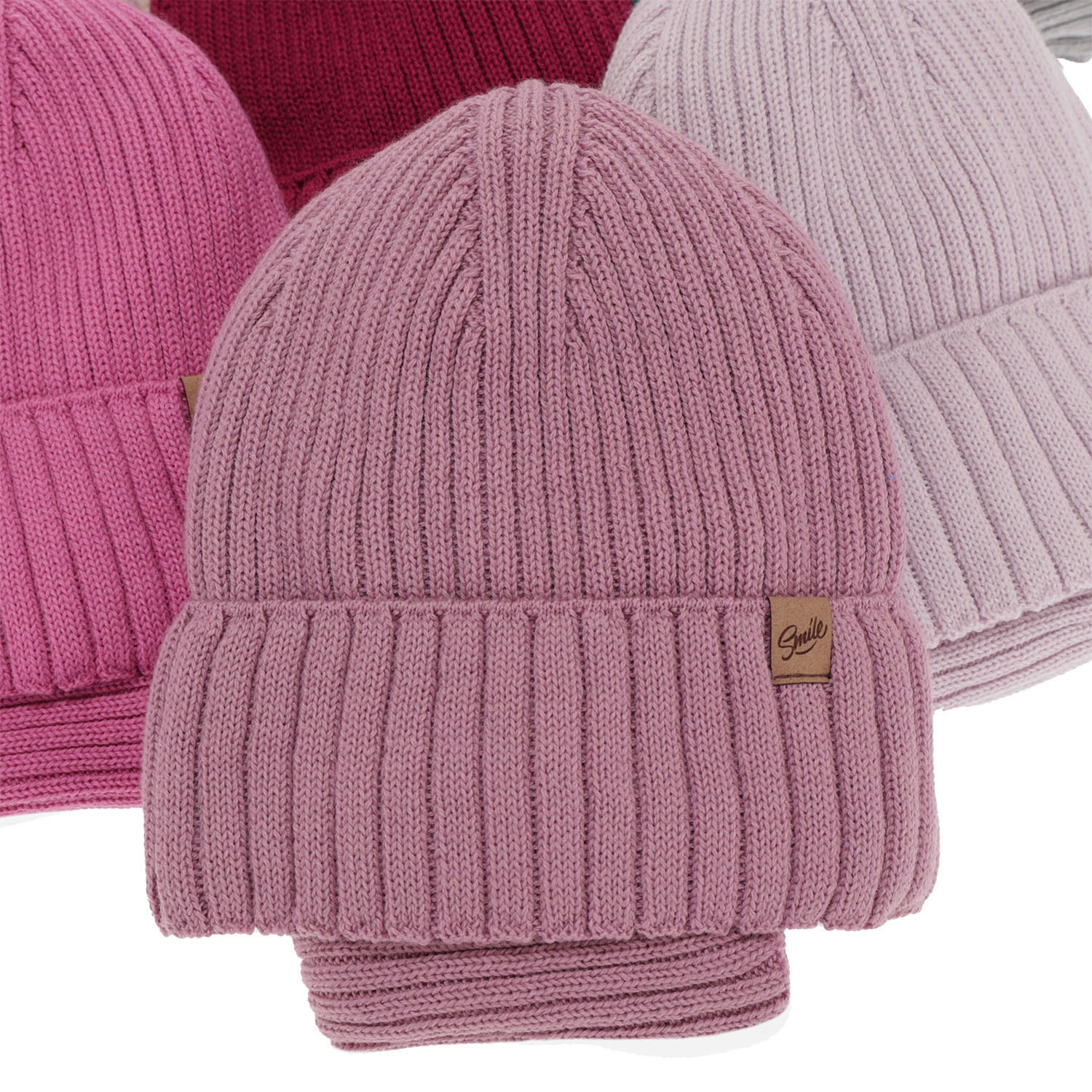 Ensemble d'hiver fille: bonnet et snood, gris, avec laine mérinos, Mesalia