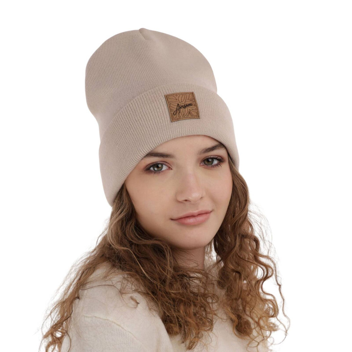 Bonnet d'hiver fille, beige, Bellona