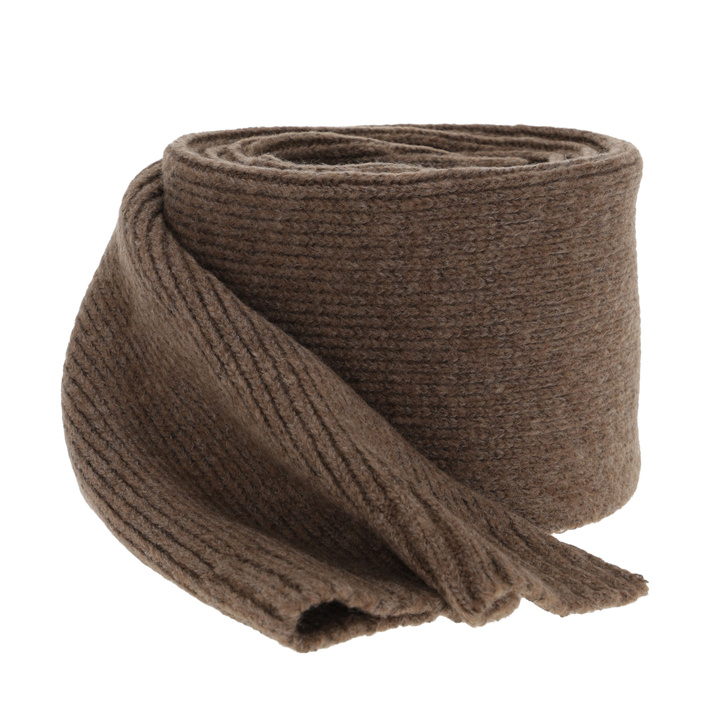 Dames wintersjaal, bruin, met wol, Loretta