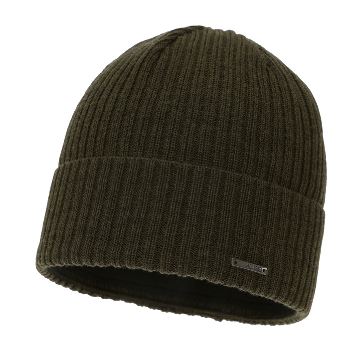 Heren wintermuts, khaki, met merinowol, Baltor