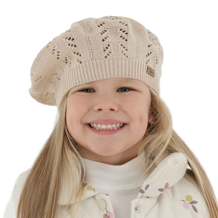 Meisjes herfst/lente beret, beige, Kevira