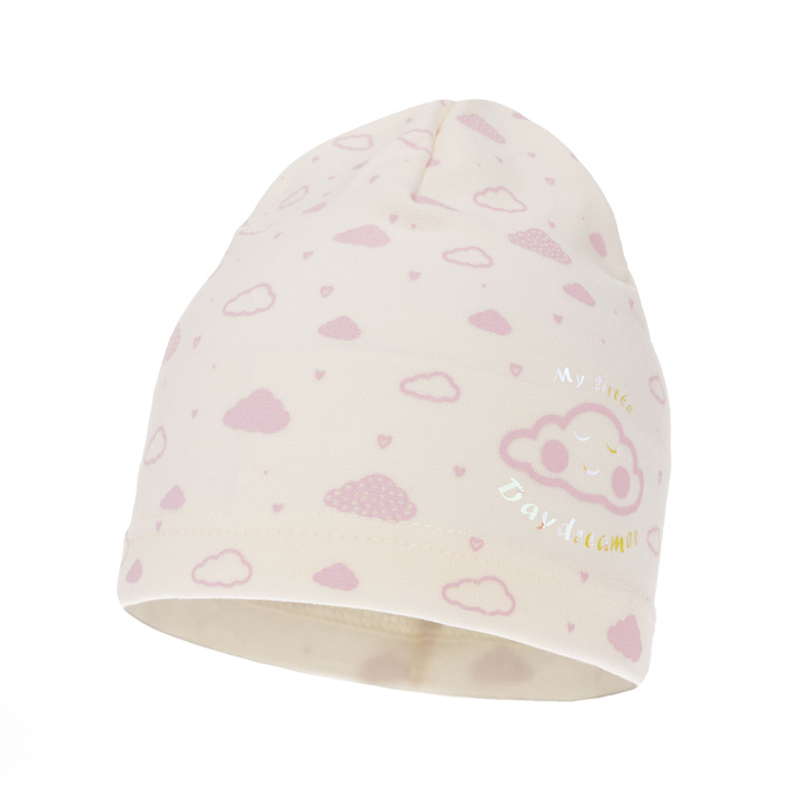 Bonnet automne/printemps fille, crème, Klaudyna