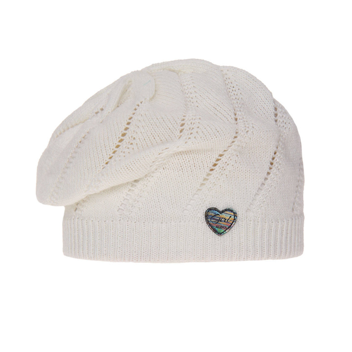 Meisjes herfst/lente muts, crème, ażurowy, Hilda