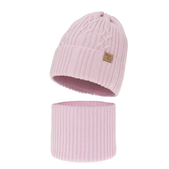 Ensemble d'hiver fille: bonnet et snood, lilas, Rema