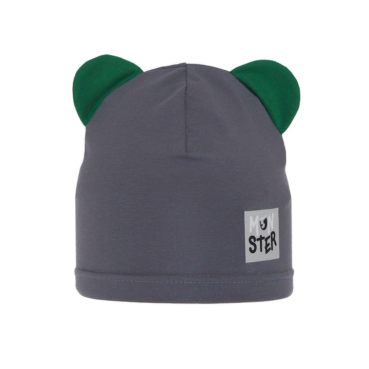 Bonnet automne/printemps garçon, gris, en coton, Jugo