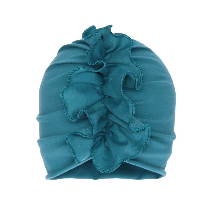 Meisjes herfst/lente muts, smaragd, katoen, Werka