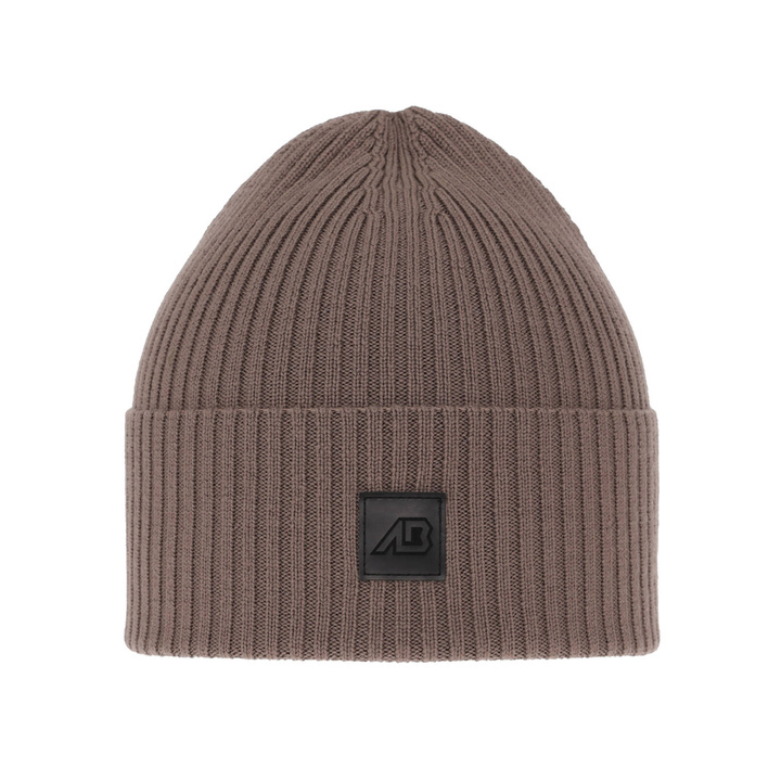 Bonnet hiver/printemps homme, marron clair, avec laine mérinos, Matias