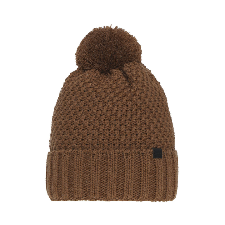 Jongens wintermuts, camel, met garen pompon, Polins