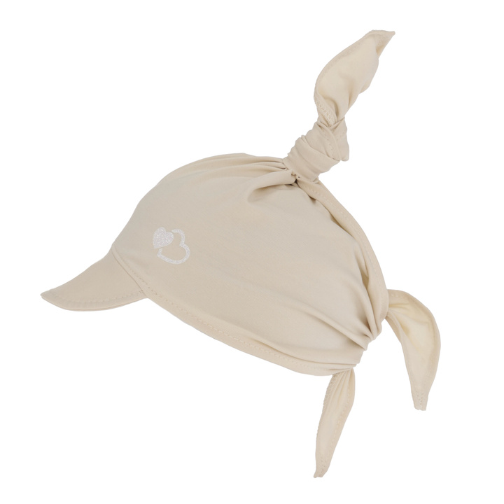 Foulard avec visière fille, automne/printemps, beige, en coton, Irene