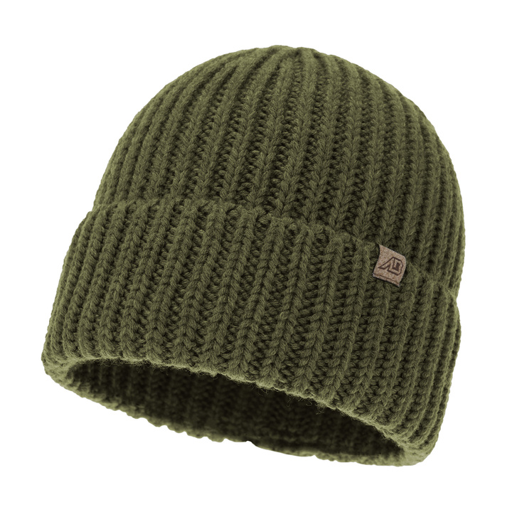 Heren wintermuts, khaki, 100% Merino Wol, Berno