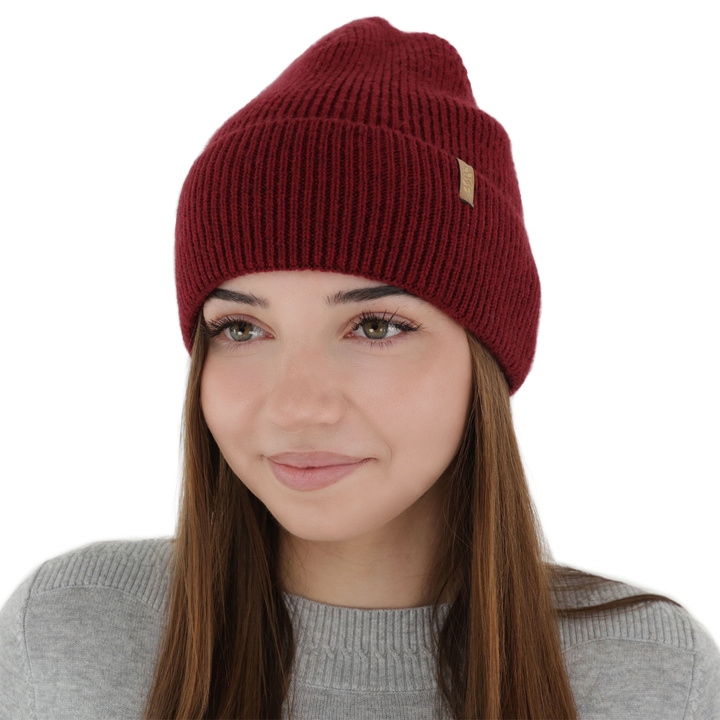 Dames wintermuts, bordeaux, met merinowol, Tahoe