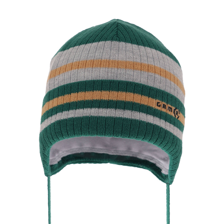 Bonnet automne/printemps garçon, émeraude, avec liens, Oleander