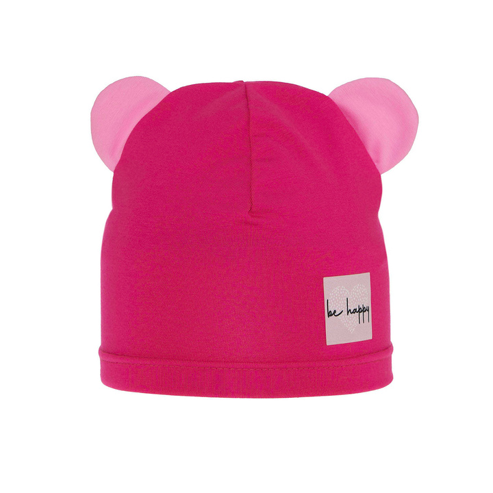 Bonnet automne/printemps fille, rose, coton, Joga
