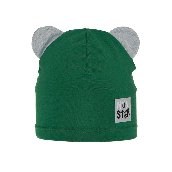 Bonnet automne/printemps garçon, vert, en coton, Jugo
