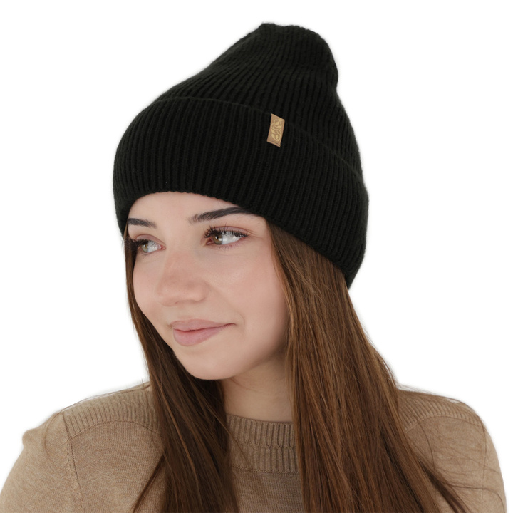 Dames wintermuts, zwart, met merinowol, Tahoe