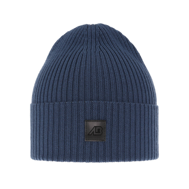 Bonnet d'hiver homme, bleu, 100% Laine Mérinos Extrafine, Matias