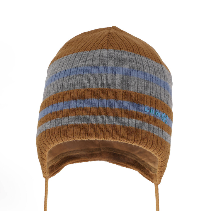 Bonnet automne/printemps garçon, brun, avec liens, Oleander