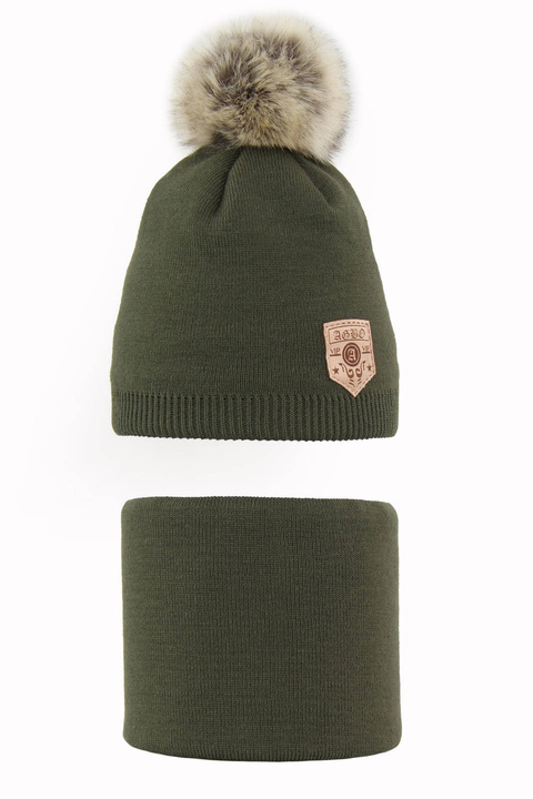 Jongens winter set, khaki, Apolin