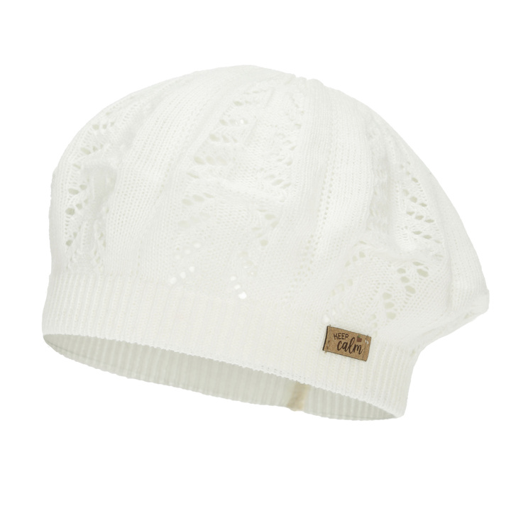 Meisjes herfst/lente beret, crème, Kevira